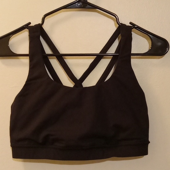 Lululemon Brand-Black Strappy Energy Bra- Medium A-DD- Size 6 - Picture 6 of 8
